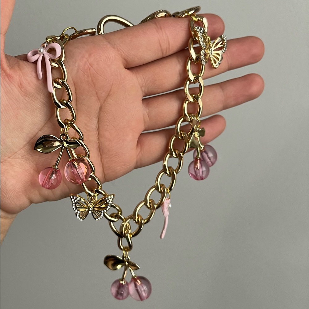 Pink Cherries Purse Charm - Picture 5 of 5
